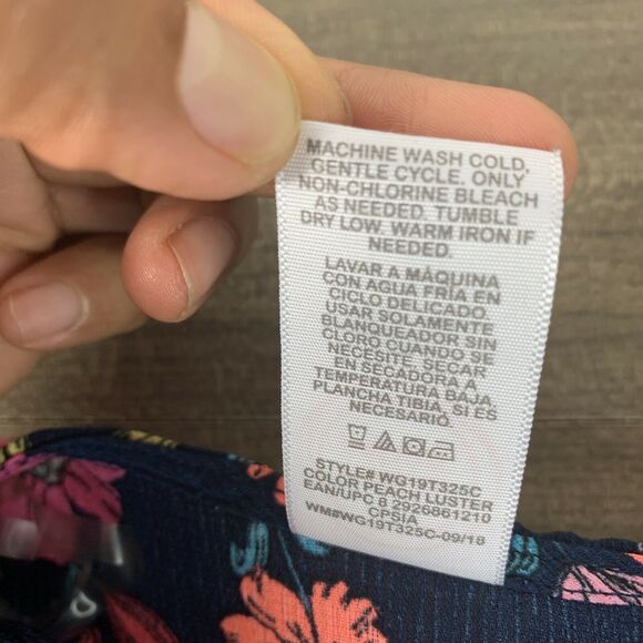 Wonder Nation Girls Youth Floral Open Front Top Size Large Sheer Cover Up Tassel - Picture 6 of 6